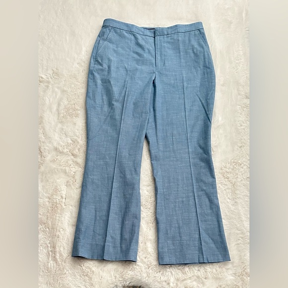 Polo Ralph Lauren Chambray Kick-Flare Crop 💯% cotton Pant , Size 6. - Picture 7 of 10